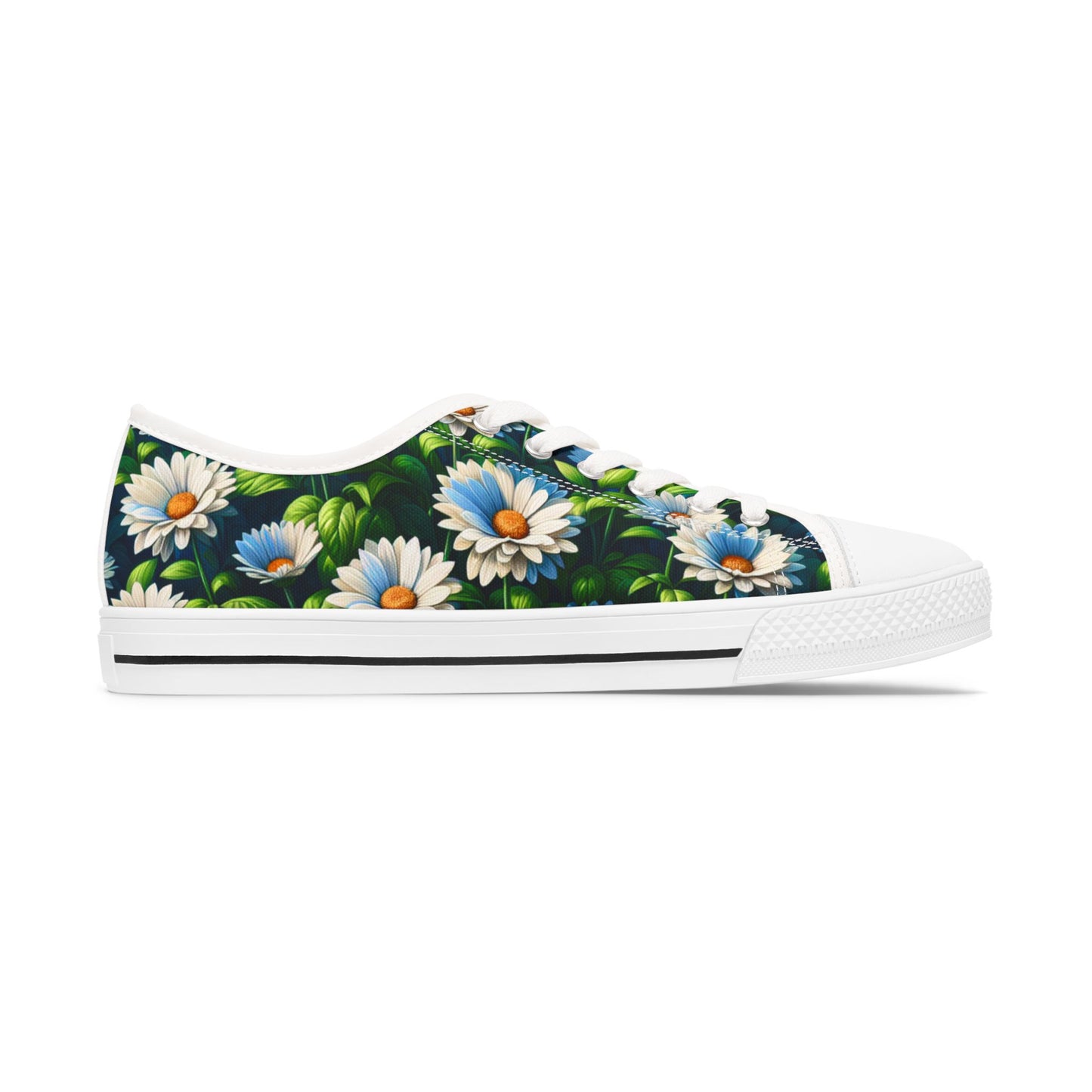 Floral Women's Low Top Sneakers, Stylish Floral Sneakers, Comfortable Everyday Shoes, Spring Fashion Footwear, Unique Women's [...]