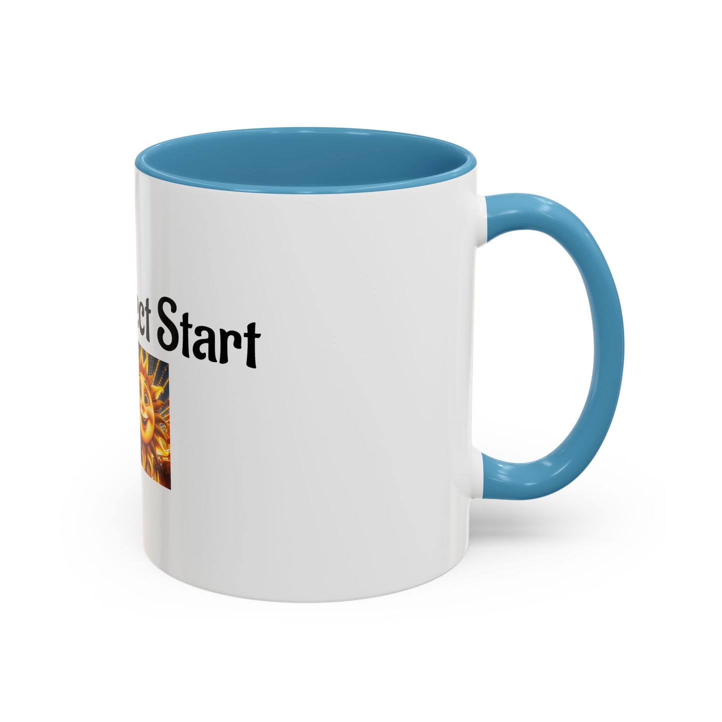 Sunshine 'Perfect Start' Accent Coffee Mug | Motivational Gift, Morning Mug, Sunny Coffee Cup, Perfect for Home or Office