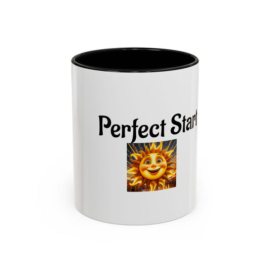 Sunshine 'Perfect Start' Accent Coffee Mug | Motivational Gift, Morning Mug, Sunny Coffee Cup, Perfect for Home or Office