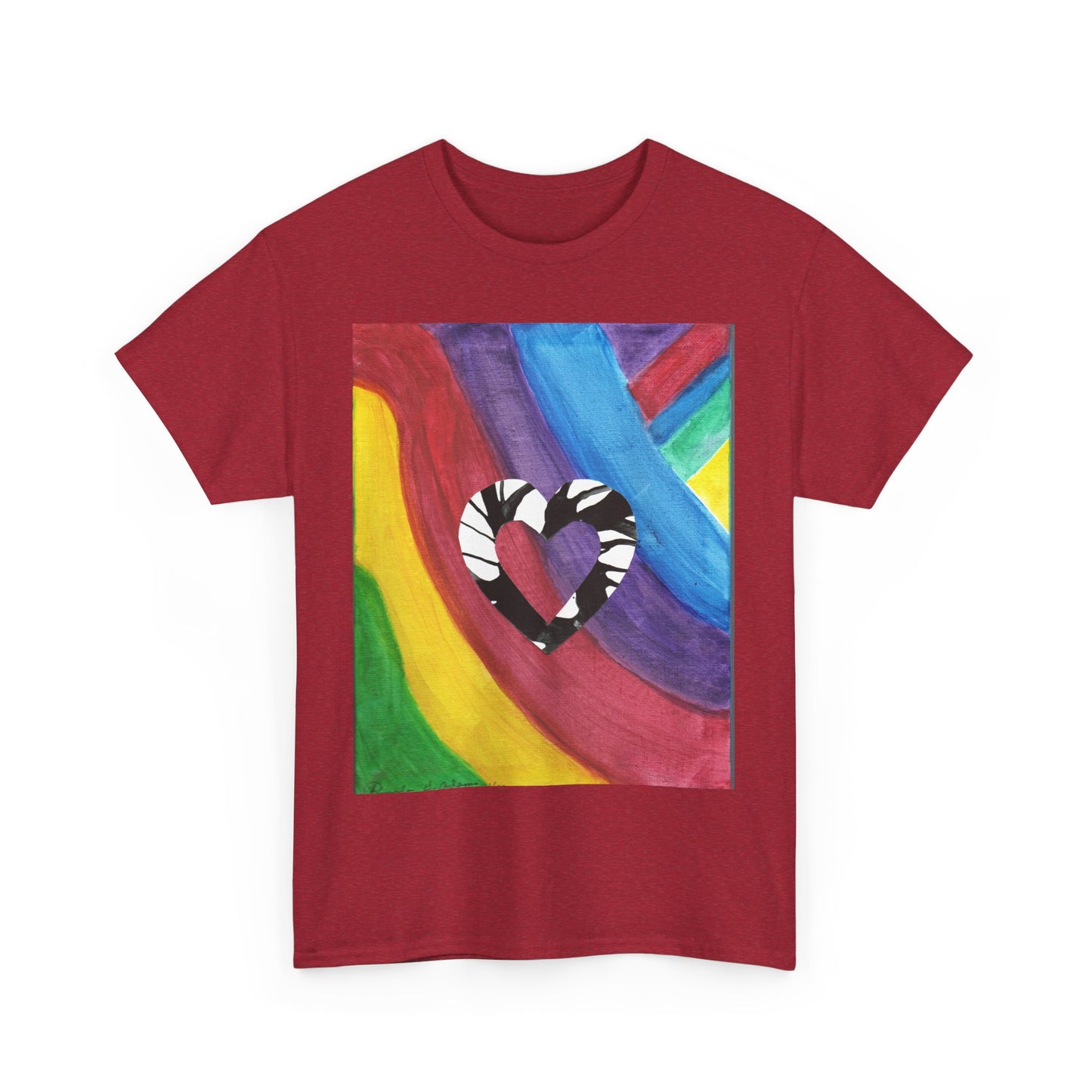 Rainbow Happy Heart T -Shirt - Art you can wear! -  Pamela Gene Designs