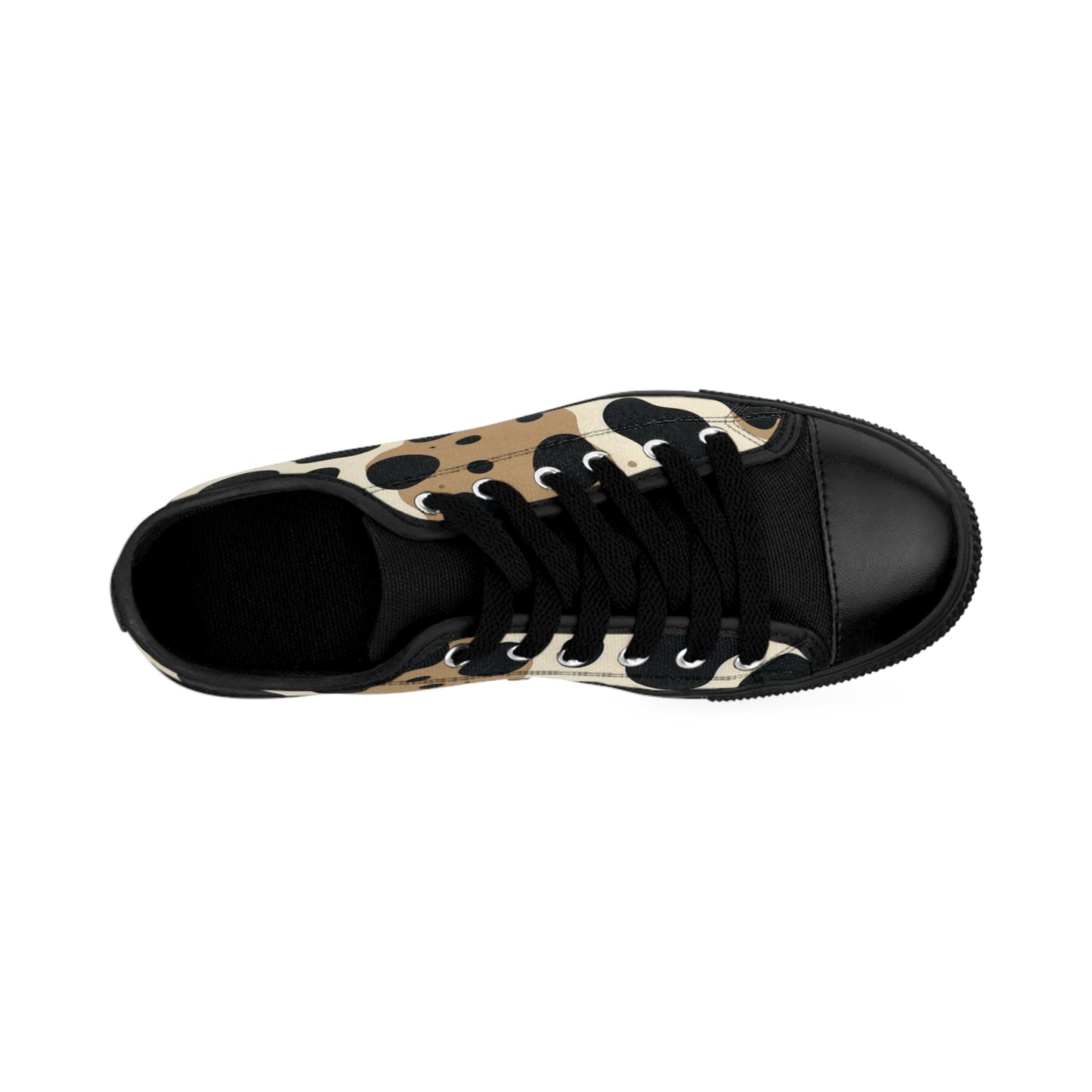Cow Print Women's Sneakers, Unique Animal Print Shoes for Casual Wear, Perfect Gift for Cow Lovers, Trendy Footwear for Every Occasion