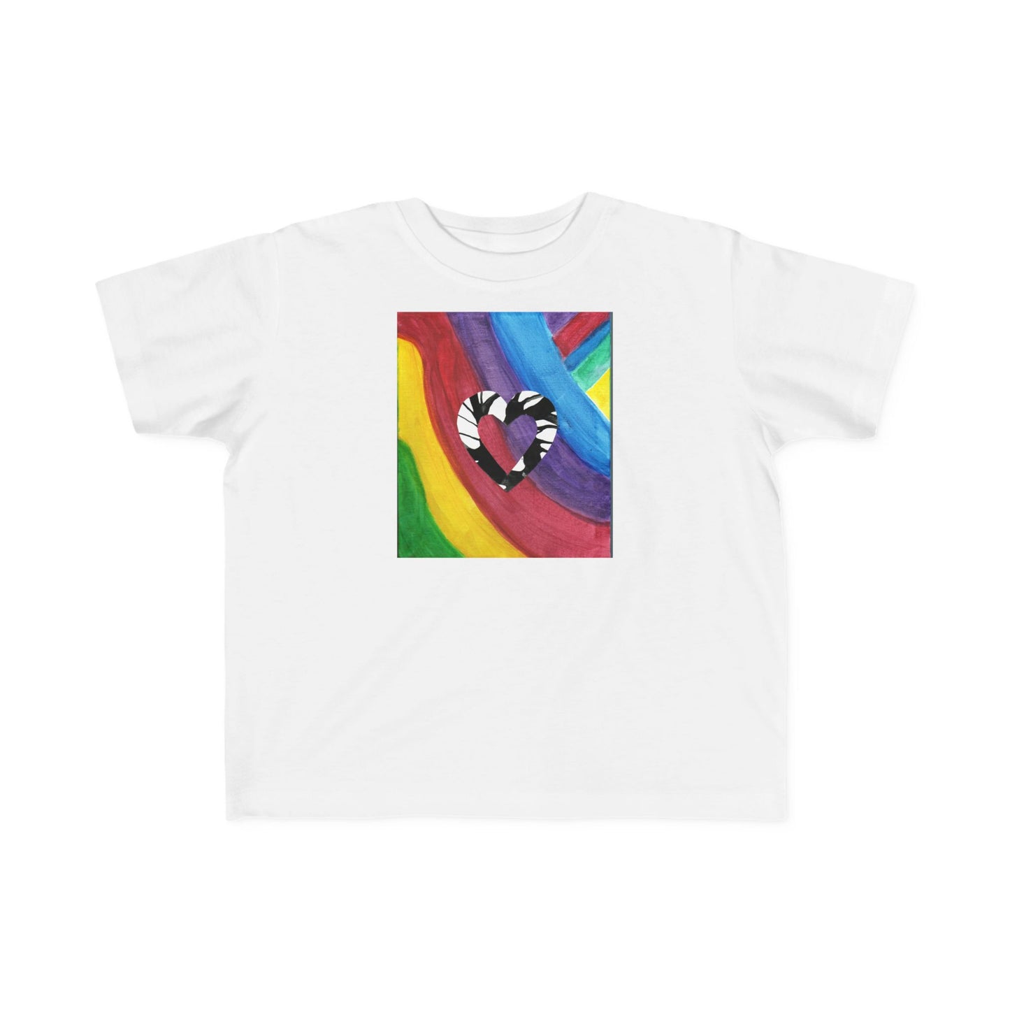 Toddler's T- Shirt - Rainbow Heart T -Shirt