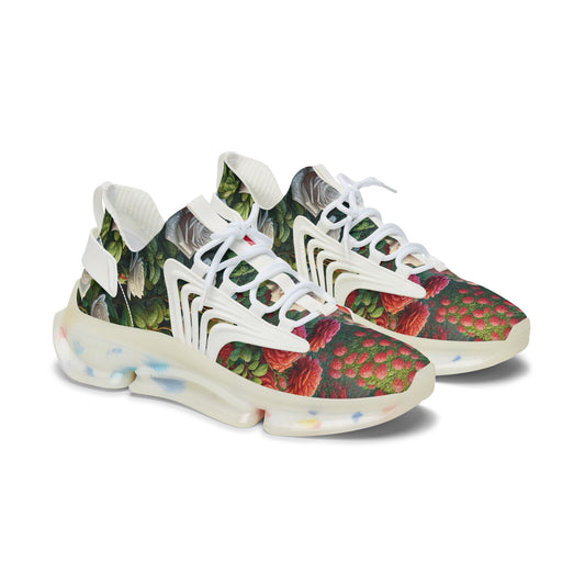 Colorful Floral Women’s Mesh Sneakers | Comfortable Workout Shoes | Trendy Casual Footwear | Floral Sneaker Gifts | Spring & Summer Style