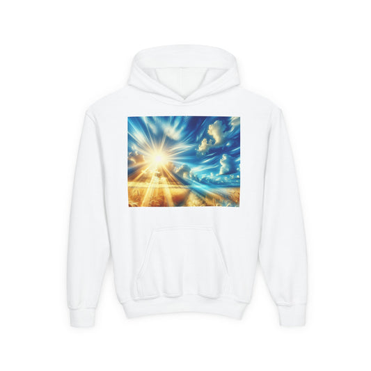 Sunshine Vibes Youth Hoodie - Bright, Cozy, Inspirational, Perfect for Gifts, School Wear, or Outdoor Fun