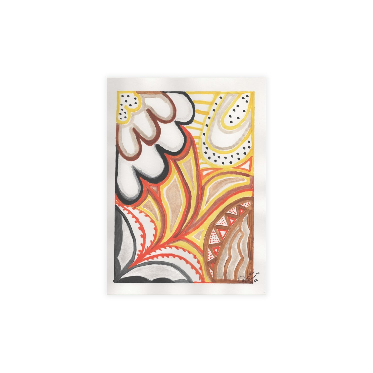 Postcard Bundles (envelopes included) - Original art print "Sun Joy",  from The Pamela Gene Designs Collection!