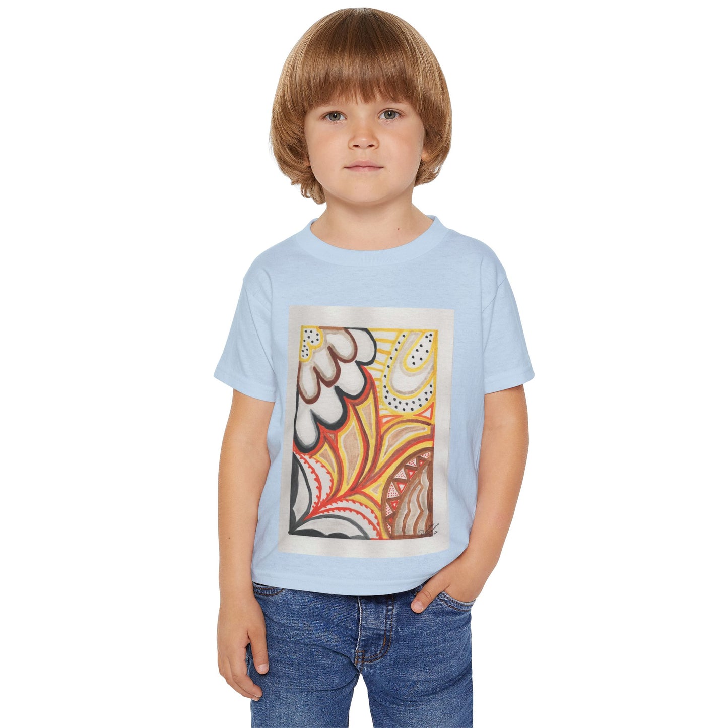 Heavy Cotton™ Toddler T-shirt - Original art print "Sun Joy" from The Pamela Gene Designs Collection!