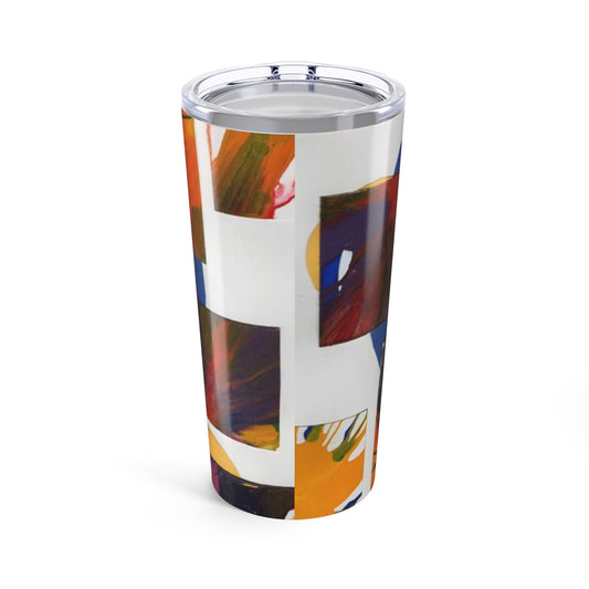 Vibrant Abstract 20oz Tumbler - Perfect for Coffee Lovers, Travel, Gifts, Art Enthusiasts, Unique Designs