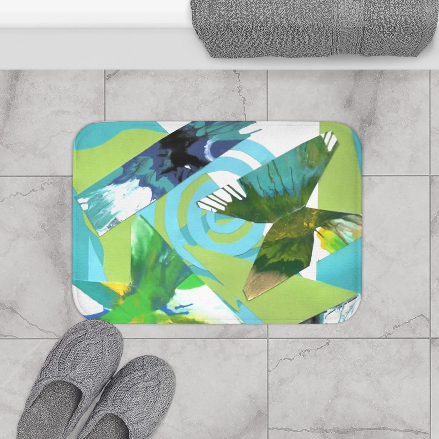 Spring Inspired Bath Mat -  Original print, "Butterfly Breeze" from The Pamela Gene Designs Collection!