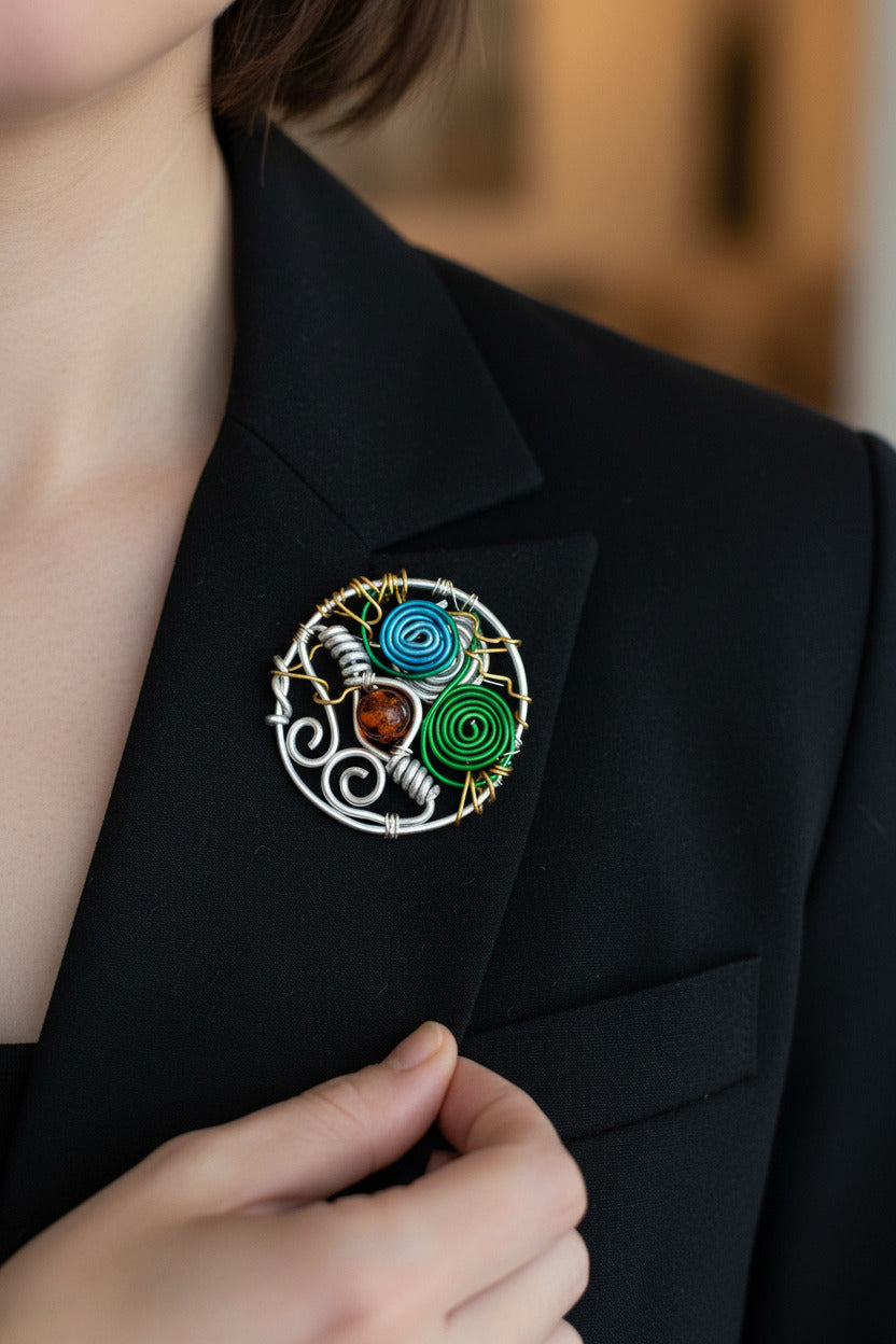Abstract Art Aluminum Pins