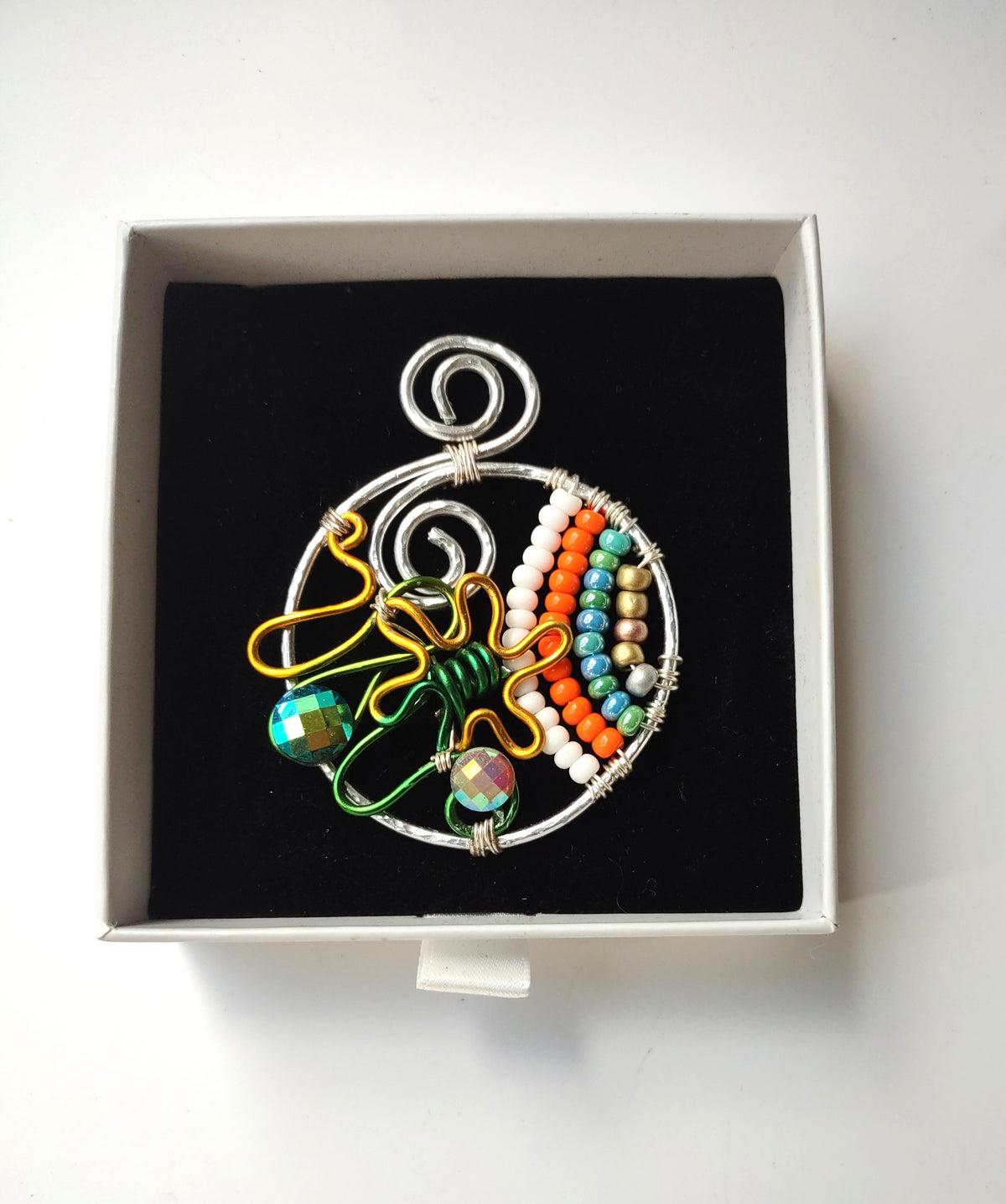 Aluminum Wearable Art Pendant – Colorful Harmony