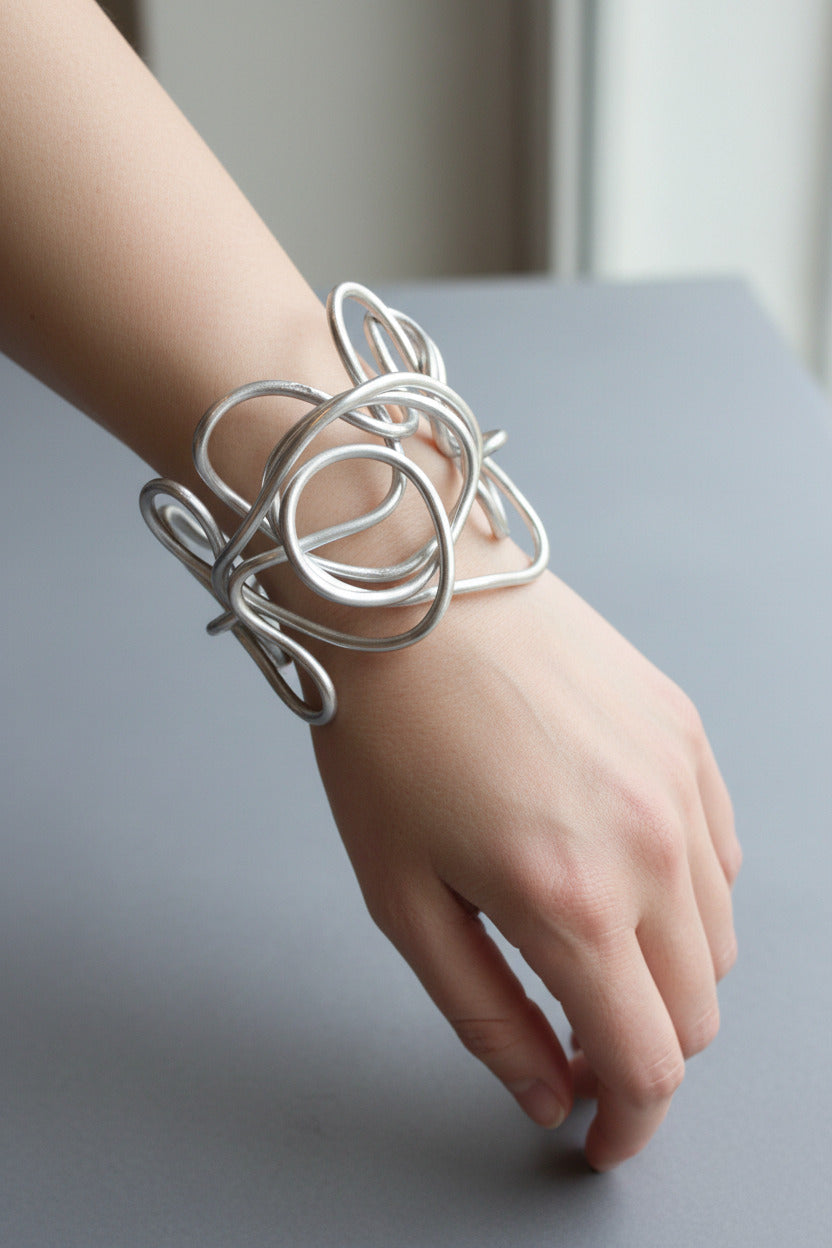 Silver Wire Bracelet - Uniquely Designed!