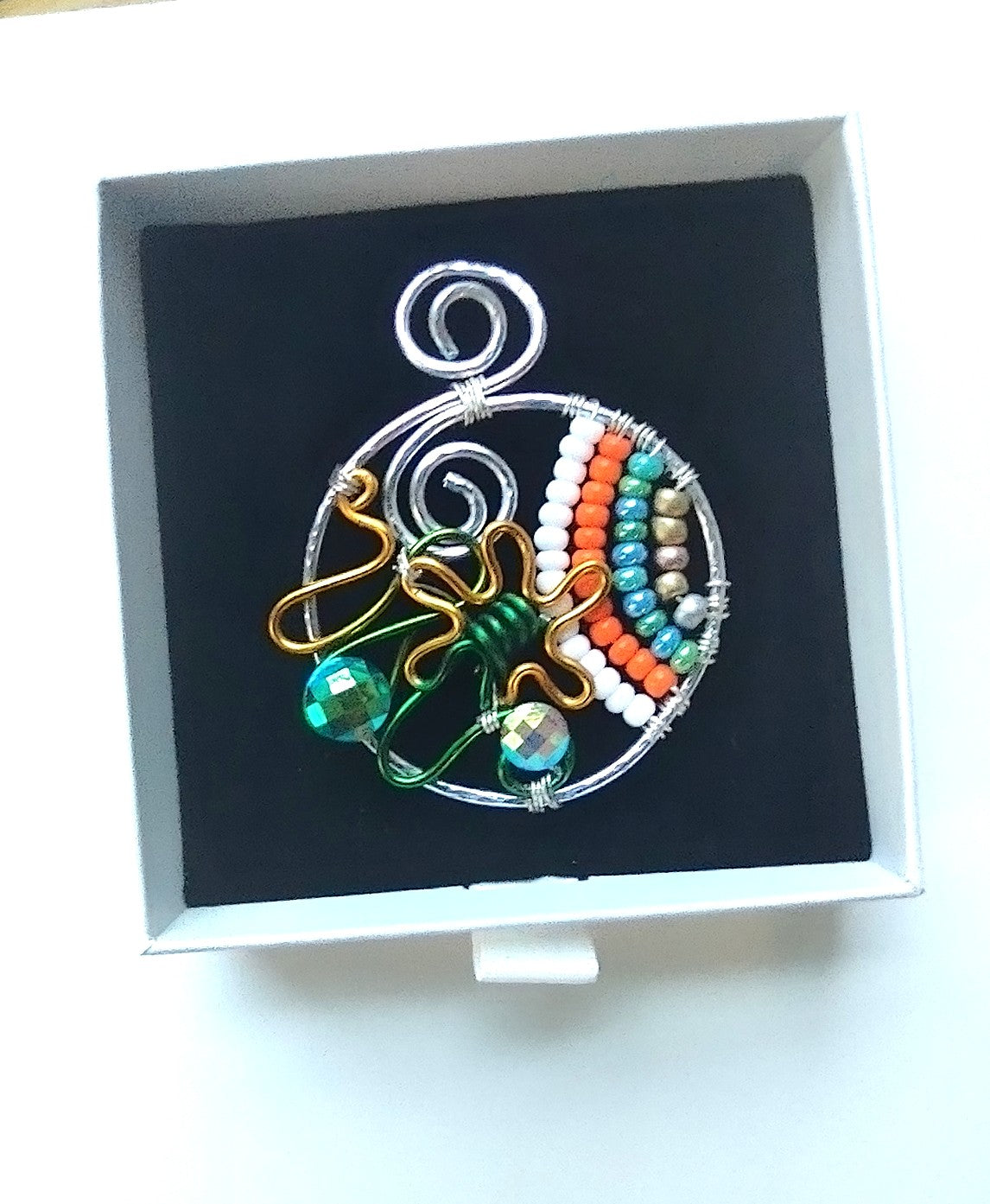 Aluminum Wearable Art Pendant – Colorful Harmony