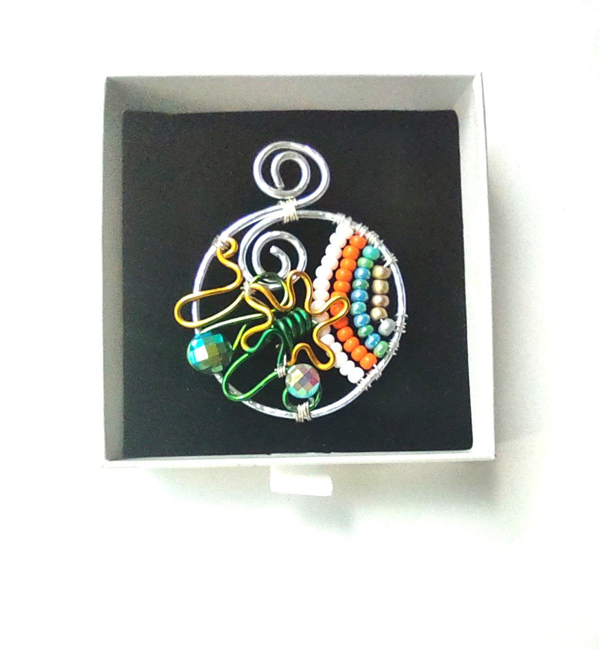 Aluminum Wearable Art Pendant – Colorful Harmony