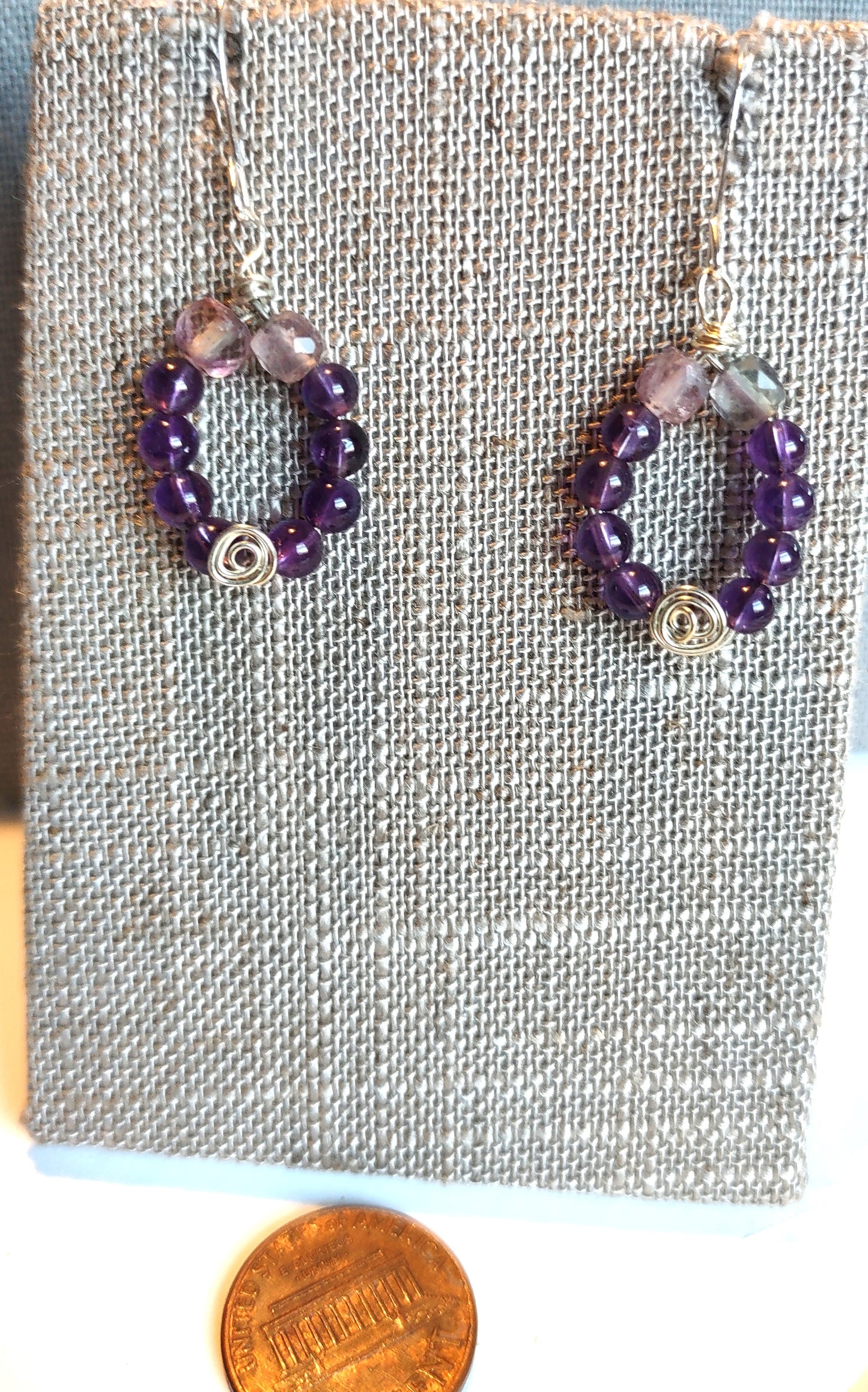 Amethyst Hoop Earrings