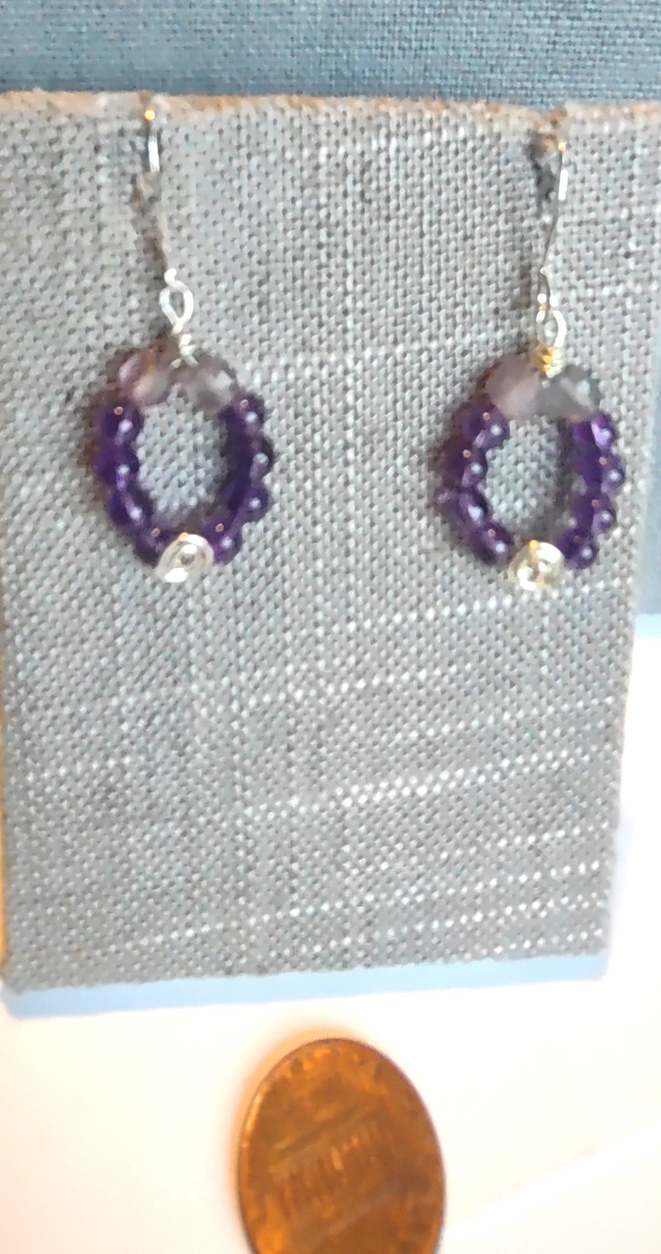 Amethyst Hoop Earrings
