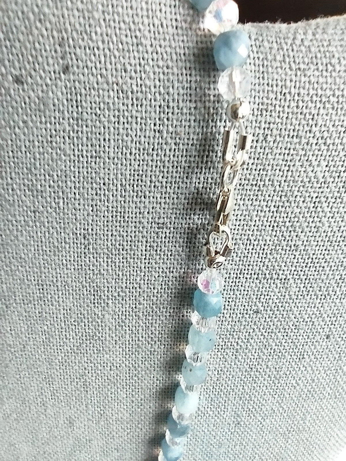 Collarbone Necklace Set - Blue Aquamarine