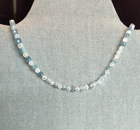 Choker Necklace Set - Blue Apatite