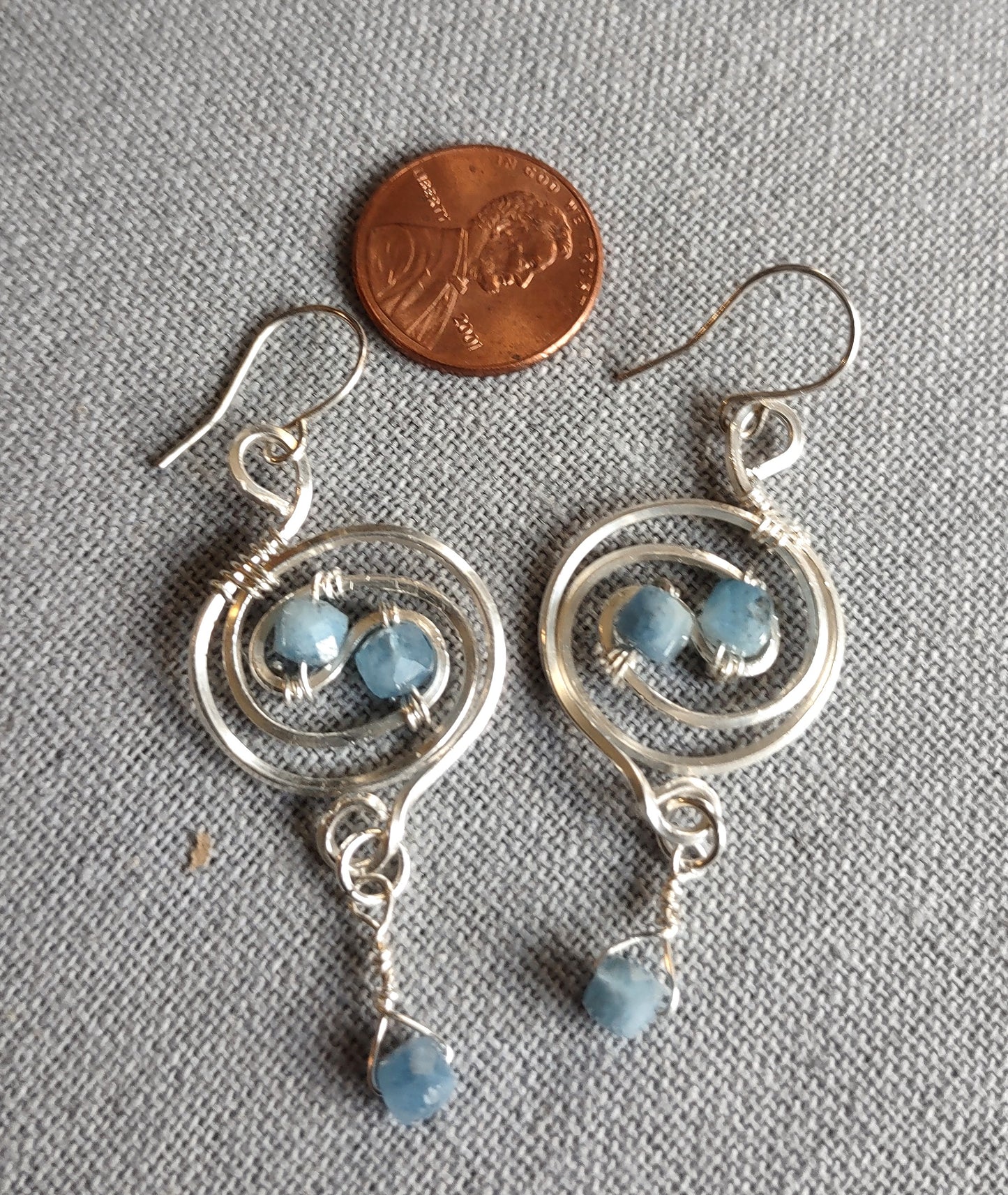 Collarbone Necklace Set - Blue Aquamarine