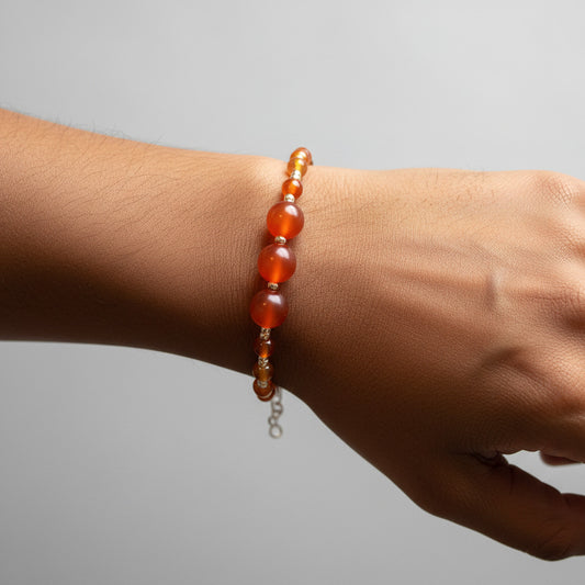 Carnelian Bracelet — Sterling Silver