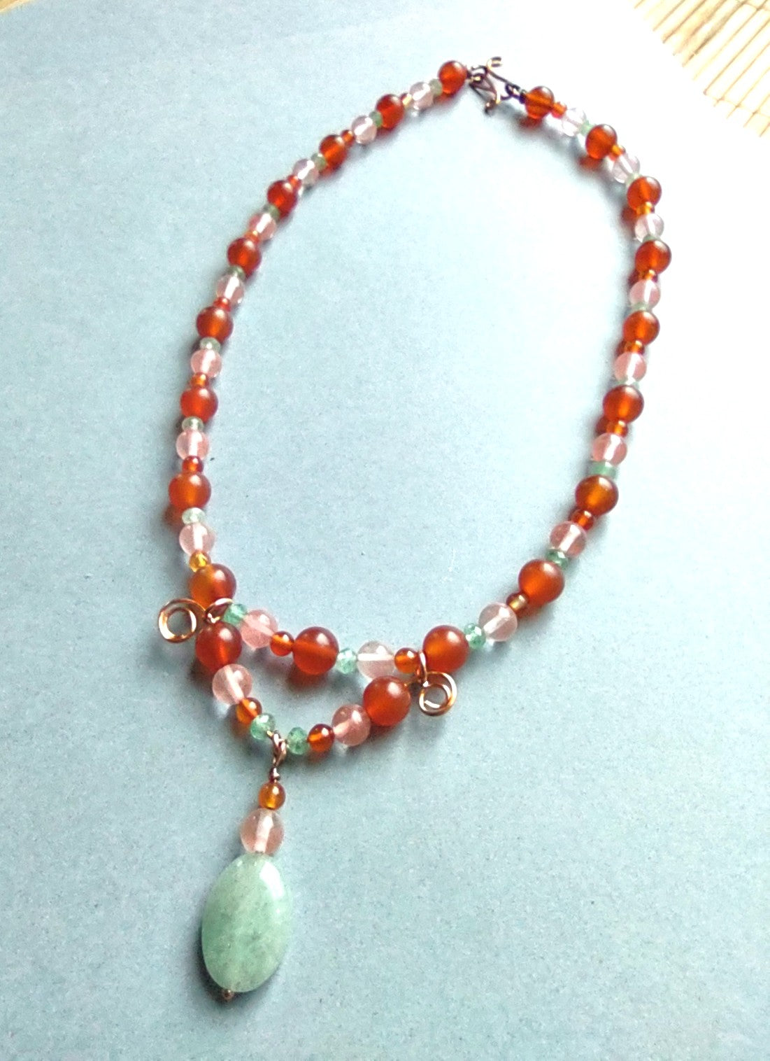 Multi Gemstone - Copper Accent Necklace