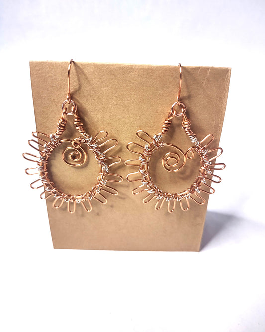 Sun Inspired Handmade Hoop Earrings - Brighten up your style with these unique hoop earrings!