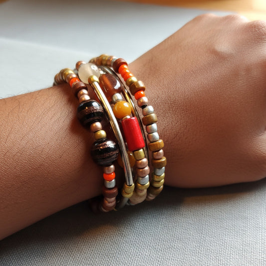 Stacked/Memory Wire Bracelet - 4 strands