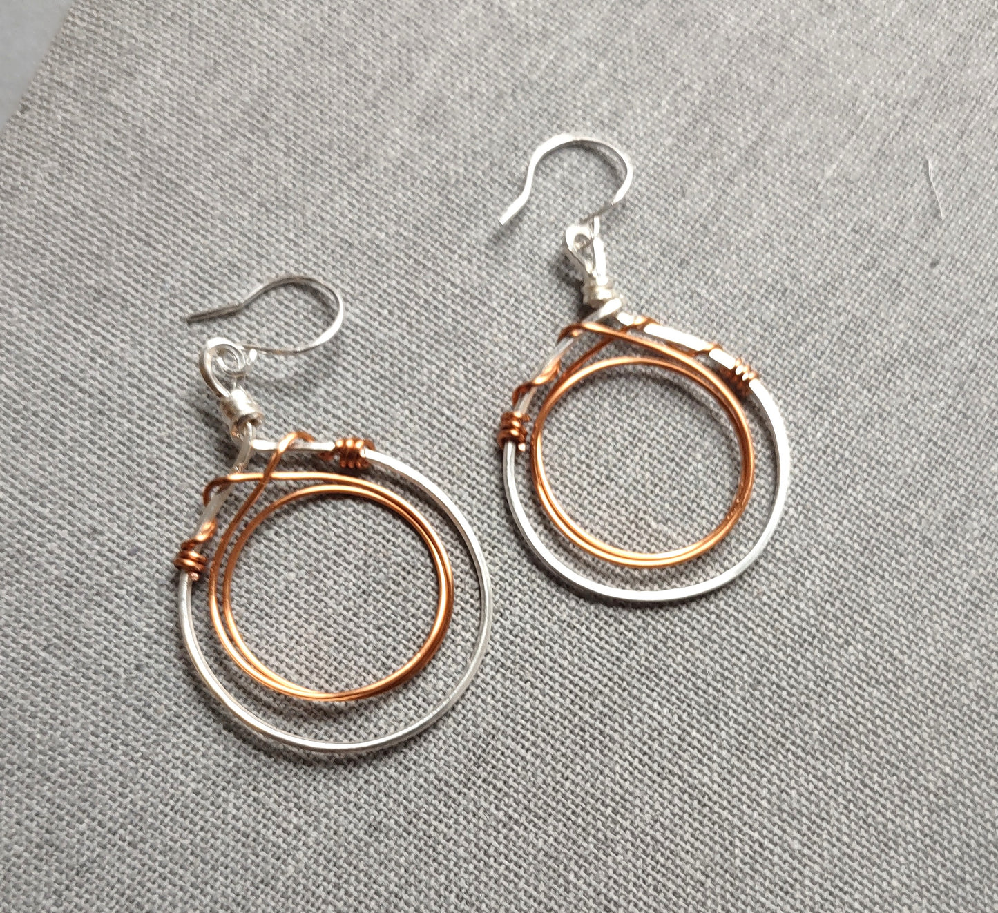 Mixed Metal Hoop Earring