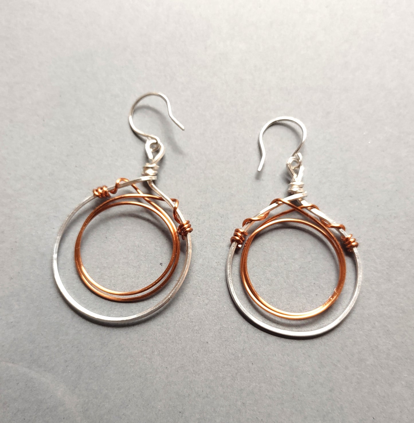 Mixed Metal Hoop Earring