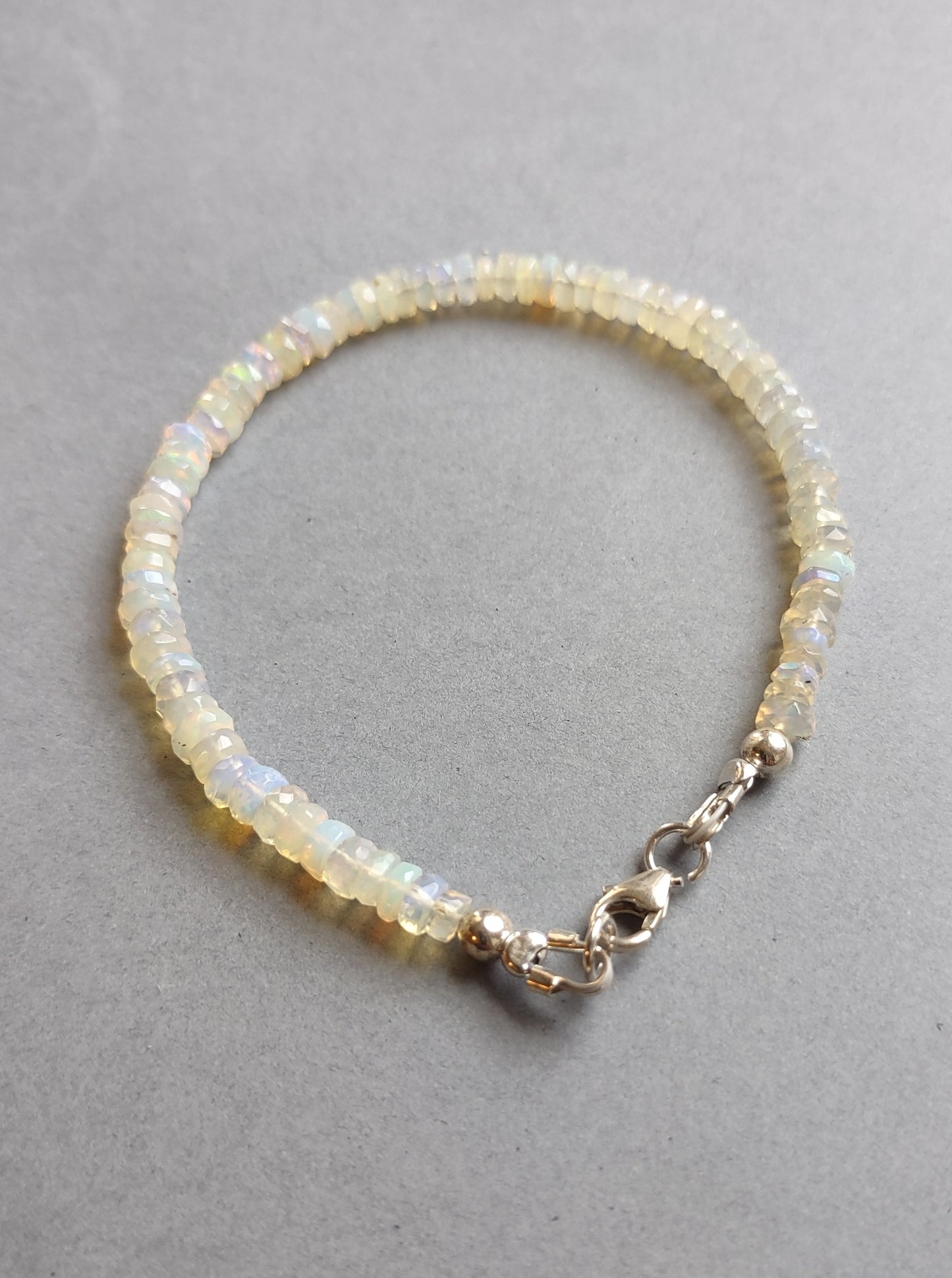 Ethiopian Opal Handmade Sterling Silver Bracelet