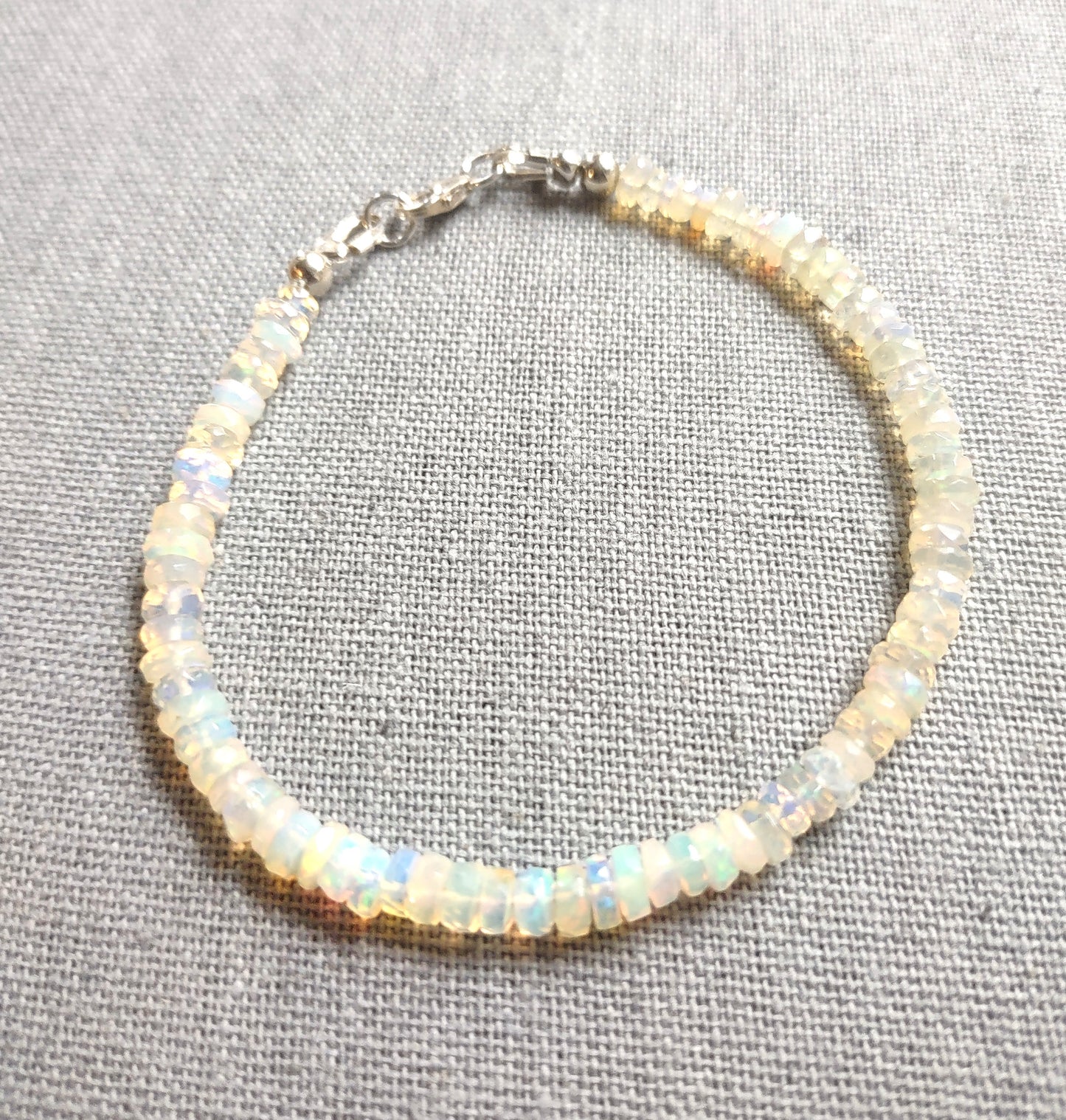 Ethiopian Opal Handmade Sterling Silver Bracelet