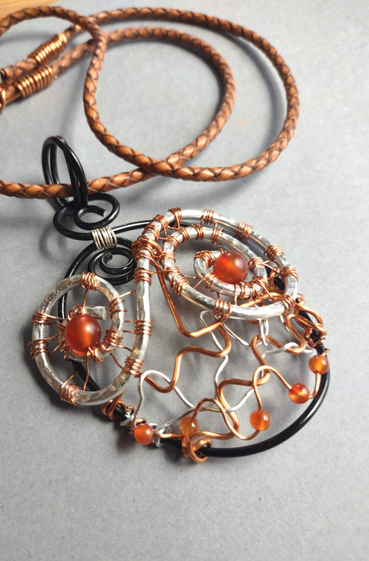 Pumpkin Face Mask Pendant Necklace