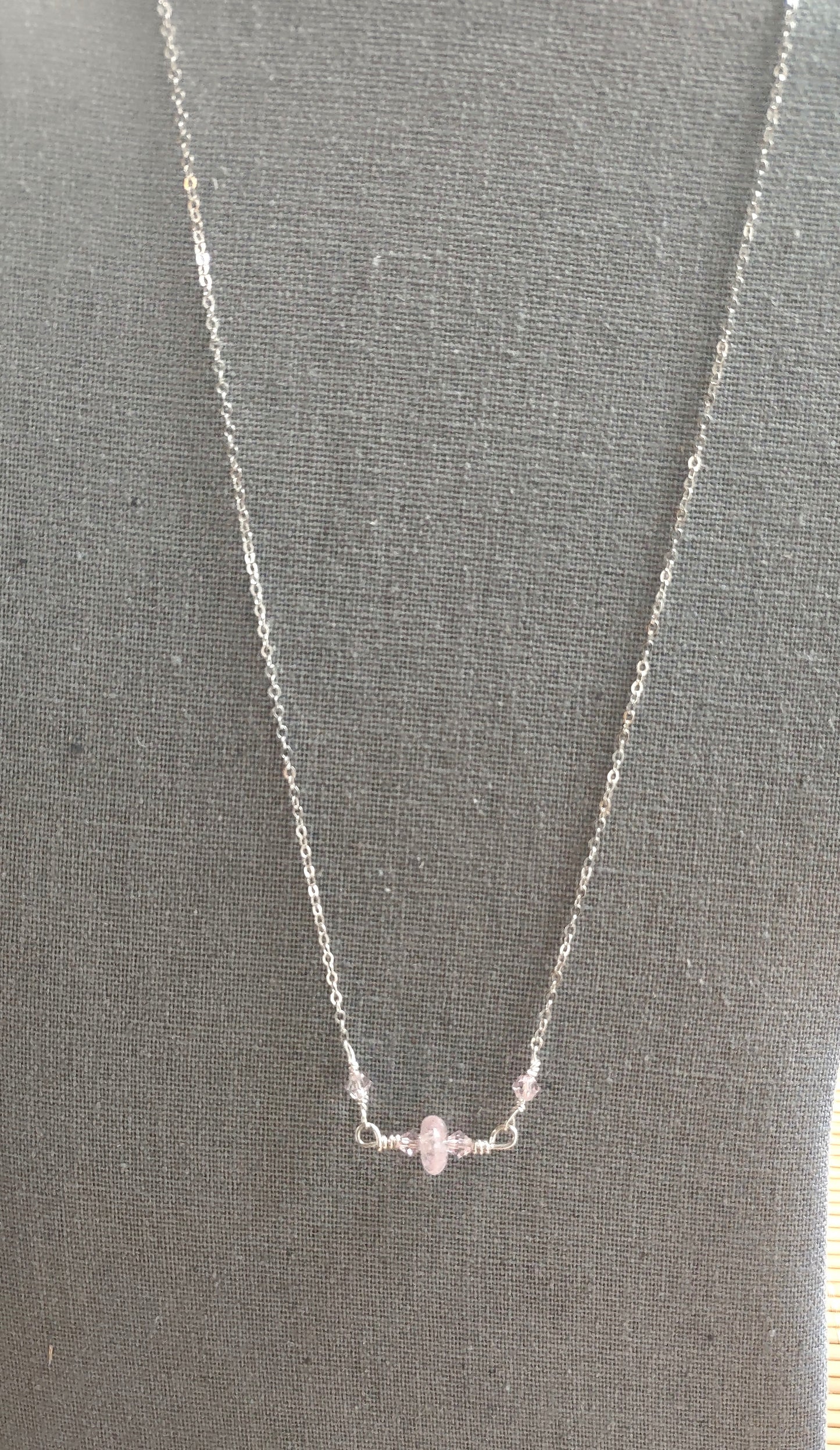 Birthstone Bar Pendant Necklace - Sterling Silver