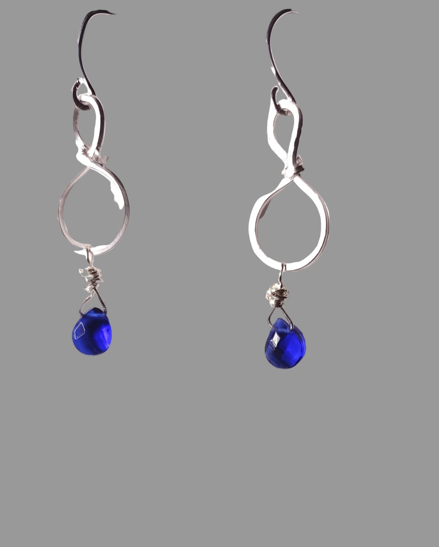September Blues - Sapphire Crystal Briolette Earrings