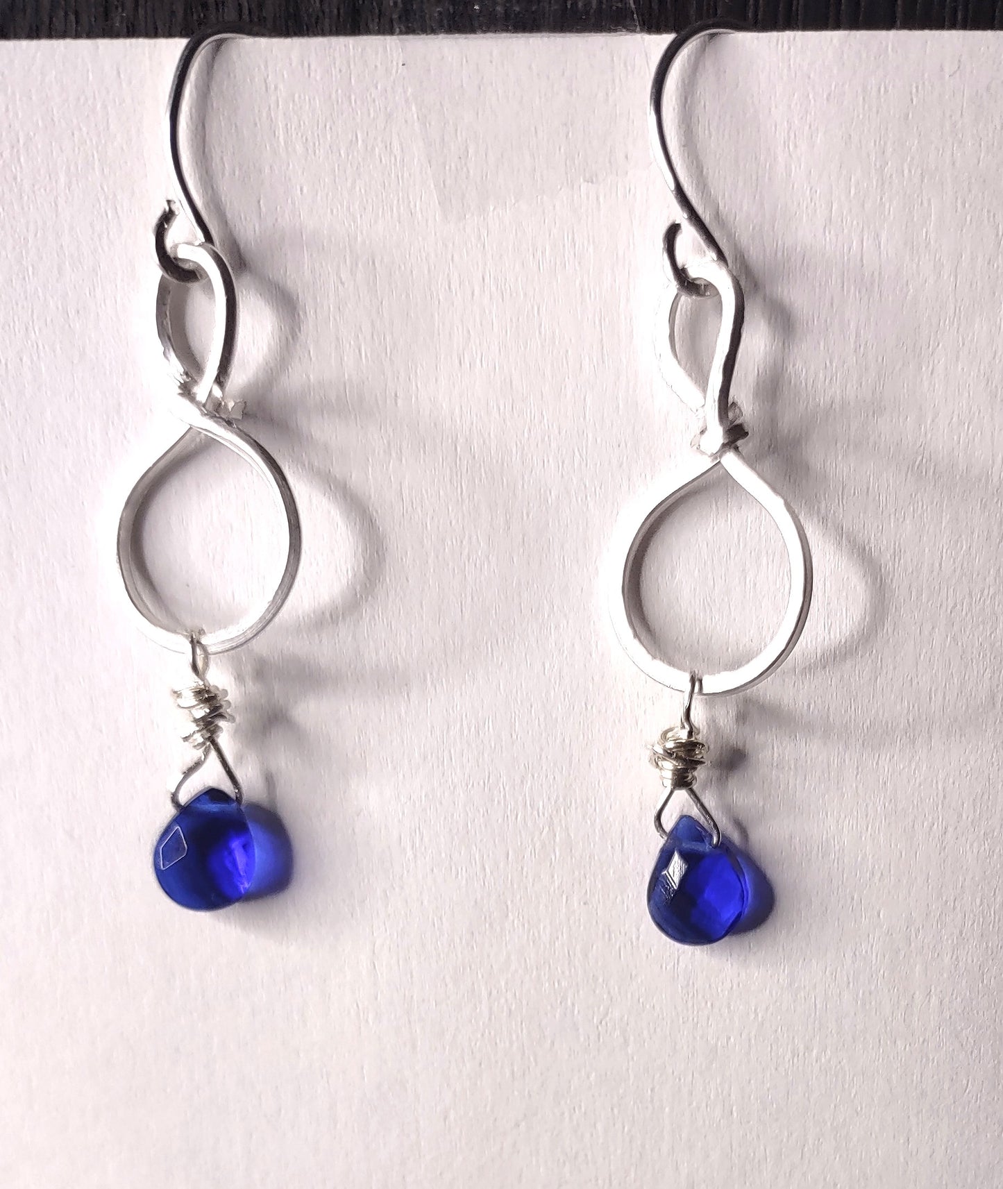 September Blues - Sapphire Crystal Briolette Earrings