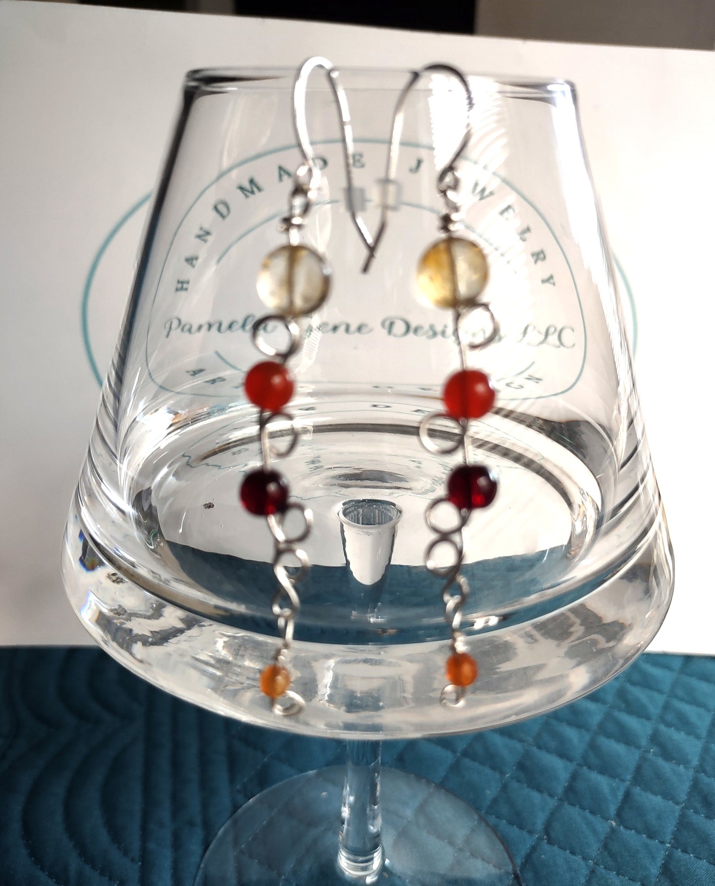 Sterling Silver Beaded Shoulder Duster Earrings - October Heat