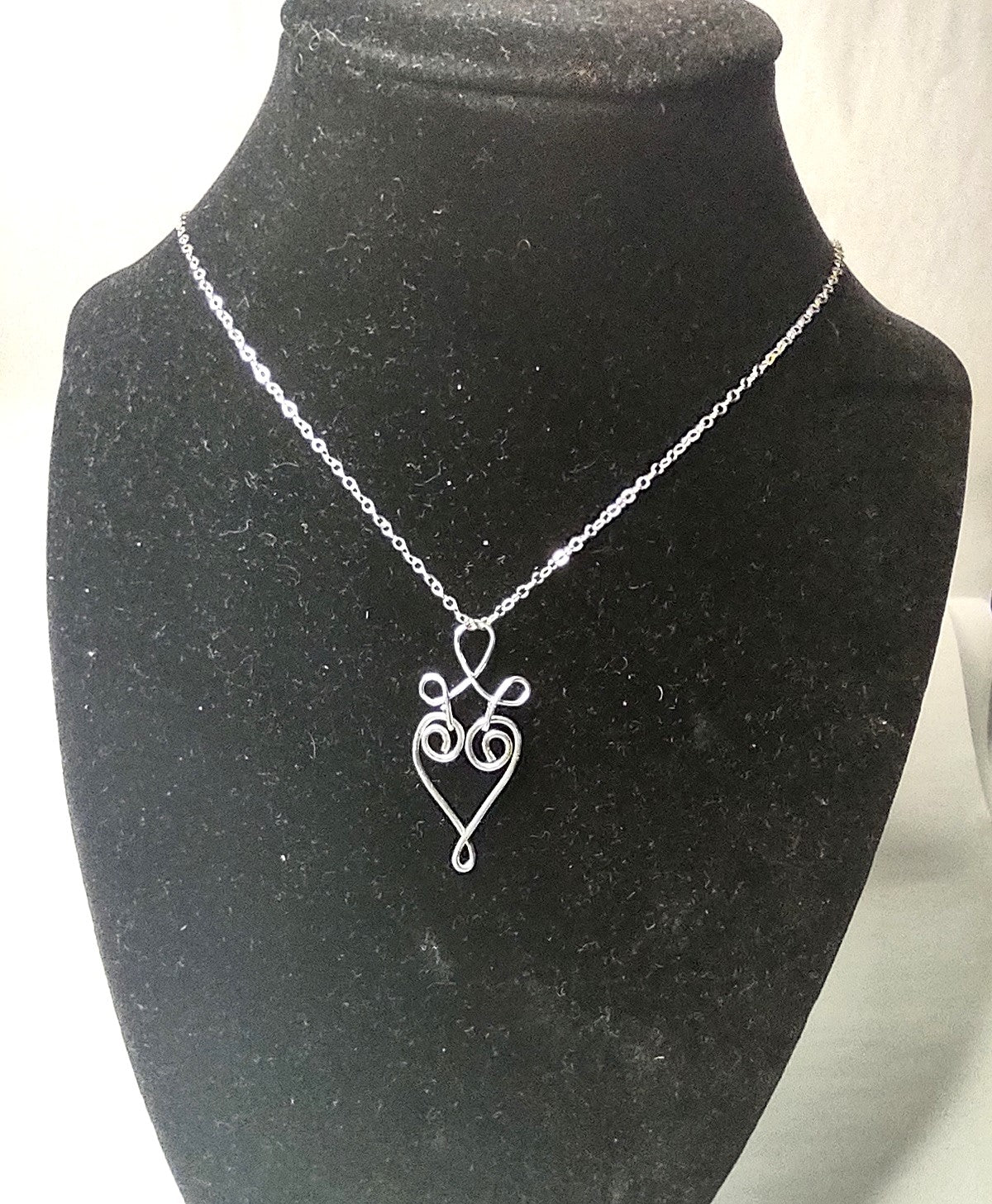 Sterling Silver Wire Heart Pendant - Great Gift Idea - Pamela Gene Designs
